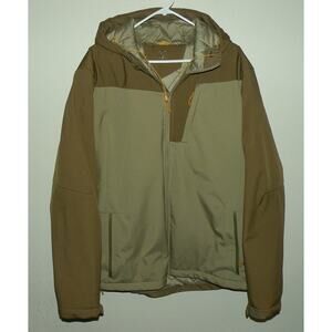 Champion C9 Men’s 2XL XXL Insulated Zipper Coat Jacket Tan Hood Winter